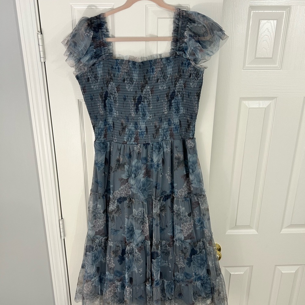 Baltic Born Blue Floral Midi Dress